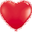 Picture of 6 Inch Heart - Red (100/bag)