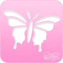 Picture of Pink Power Face Painting Stencil (1019) - Butterfly 2