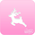 Picture of Pink Power Face Painting Stencil (1122) - Reindeer