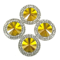 Picture of Double Round Gems - Yellow - 20mm (4 pc.) (SG-DRY)