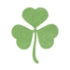 Picture of Three-Leaf Clover (Shamrock) Glitter Tattoo Stencil - HP-52 (5pc pack)