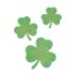 Picture of Cascading Three-Leaf Clovers Glitter Tattoo Stencil - HP-42 (5pc pack)