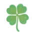 Picture of Four-Leaf Clover Glitter Tattoo Stencil - HP-45 (5pc pack)