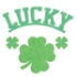Picture of Lucky Four-Leaf Clover Glitter Tattoo Stencil - HP-48 (5pc pack)