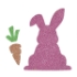 Picture of Easter Bunny with Carrot Glitter Tattoo Stencil - HP-87 (5pc pack)