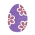 Picture of Easter Egg with Flowers Glitter Tattoo Stencil - HP-94 (5pc pack)