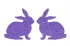 Picture of Twin Bunnies Glitter Tattoo Stencil - HP-88 (5pc pack)