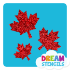 Picture of Cascading Maple Leaves Glitter Tattoo Stencil - HP-104 (5pc pack)