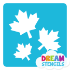 Picture of Cascading Maple Leaves Glitter Tattoo Stencil - HP-104 (5pc pack)