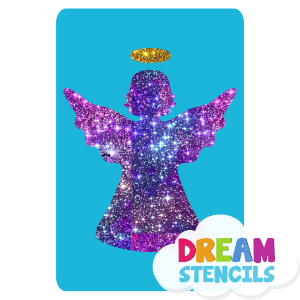 Picture of Angel Glitter Tattoo Stencil - HP-17 (5pc pack)