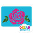 Picture of Blooming Rose Glitter Tattoo Stencil - HP-51 (5pc pack)
