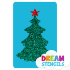 Picture of Christmas Tree Glitter Tattoo Stencil - HP-23 (5pc pack)
