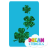 Picture of Cascading Four-Leaf Clovers Glitter Tattoo Stencil - HP-41 (5pc pack)