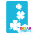 Picture of Cascading Four-Leaf Clovers Glitter Tattoo Stencil - HP-41 (5pc pack)