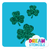 Picture of Cascading Three-Leaf Clovers Glitter Tattoo Stencil - HP-42 (5pc pack)