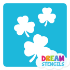 Picture of Cascading Three-Leaf Clovers Glitter Tattoo Stencil - HP-42 (5pc pack)