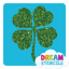 Picture of Four-Leaf Clover Glitter Tattoo Stencil - HP-45 (5pc pack)