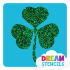 Picture of Three-Leaf Clover (Shamrock) Glitter Tattoo Stencil - HP-52 (5pc pack)