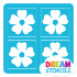 Picture of Mini 4 in 1 Flower Glitter Tattoo Stencil - HP-74 (5pc pack)