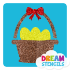 Picture of Easter Basket Glitter Tattoo Stencil - HP-91 (5pc pack)