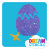 Picture of Cracked Egg with Feet Glitter Tattoo Stencil - HP-92 (5pc pack)