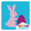 Picture of Easter Bunny with Egg Glitter Tattoo Stencil - HP-95 (5pc pack)