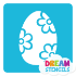Picture of Easter Egg with Flowers Glitter Tattoo Stencil - HP-94 (5pc pack)