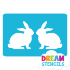 Picture of Twin Bunnies Glitter Tattoo Stencil - HP-88 (5pc pack)