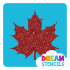Picture of Fancy Maple Leaf Glitter Tattoo Stencil - HP-122 (5pc pack)