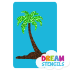 Picture of Single Palm Tree Glitter Tattoo Stencil - HP-150 (5pc pack)