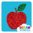 Picture of Apple Glitter Tattoo Stencil - HP-155 (5pc pack)