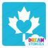 Picture of Canada Maple Leaf Heart Glitter Tattoo Stencil - HP-222 (5pc pack)