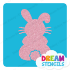 Picture of Sitting Easter Bunny Glitter Tattoo Stencil - HP-234 (5pc pack)