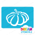 Picture of Pumpkin Outline Glitter Tattoo Stencil - HP-252 (5pc pack)
