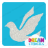 Picture of Dove Glitter Tattoo Stencil - HP-284 (5pc pack)