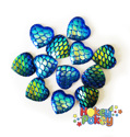 Picture of Mermaid Scale Heart Gem - Ocean Assortment - 10mm (AG-MER3) (12pc)
