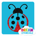 Picture of Lady Bug Glitter Tattoo Stencil - HP-297 (5pc pack)