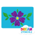 Picture of Spring Flower Glitter Tattoo Stencil - HP-319 (5pc pack)