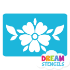 Picture of Spring Flower Glitter Tattoo Stencil - HP-319 (5pc pack)