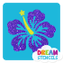 Picture of Tropical Hibiscus  Glitter Tattoo Stencil - HP-302 (5pc pack)