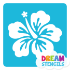 Picture of Tropical Hibiscus  Glitter Tattoo Stencil - HP-302 (5pc pack)