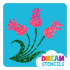 Picture of Bunch of Tulips Glitter Tattoo Stencil - HP-308 (5pc pack)