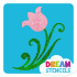 Picture of Tulip with Swirls Glitter Tattoo Stencil - HP-309 (5pc pack)