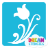 Picture of Tulip with Swirls Glitter Tattoo Stencil - HP-309 (5pc pack)