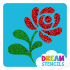 Picture of Tear Drop Rose Glitter Tattoo Stencil - HP-313 (5pc pack)