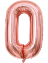 Picture of 40'' Foil Balloon Shape Number 0 - Rose Gold (1pc)