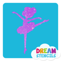 Picture of Baby Ballerina Glitter Tattoo Stencil - HP-333 (5pc pack)