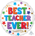 Picture of 17'' Best Teacher Ever - Foil Balloon (1pc)