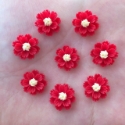 Picture of Red Flower Gems - 13mm (8 pc.) (FG-Red)  
