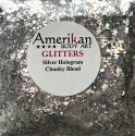 Picture of ABA Loose Chunky Glitter - Silver Hologram (1oz Bag /28g)